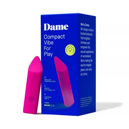 Dame Zig Compact Vibrator Magenta - Ergonomic & USB-C Rechargeable