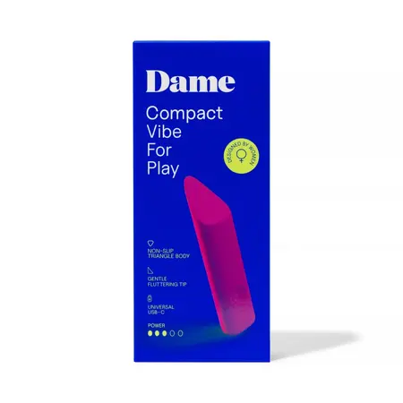 Dame Zig Compact Vibrator Magenta - Ergonomic & USB-C Rechargeable
