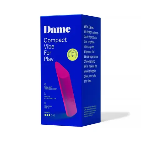 Dame Zig Compact Vibrator Magenta - Ergonomic & USB-C Rechargeable