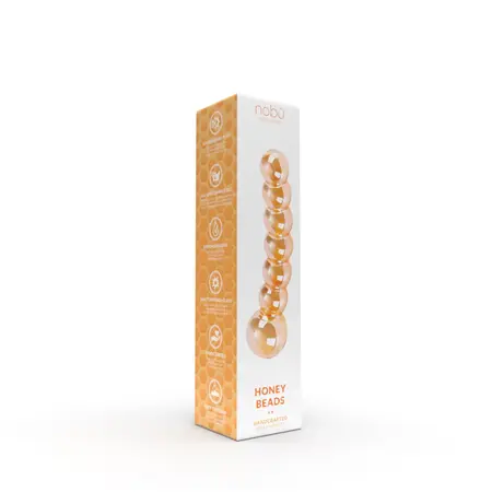 Nobu Glass Gems Honey Beads Orange - Textured Glass Model