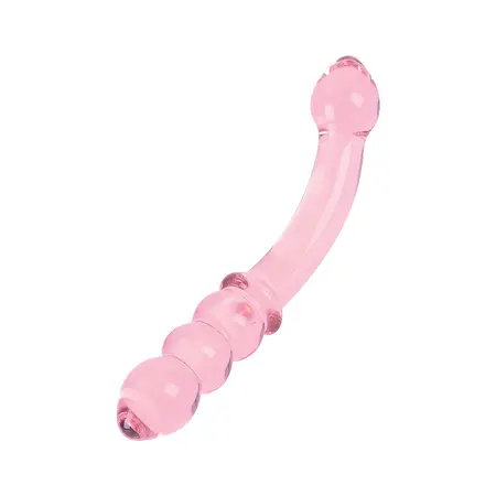 Nobu Glass Gems Rose Bead Wand Pink - Artistic Glass Pleasure Tool