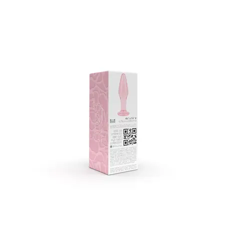 Nobu Rose Slim Plug Pink - Glass Model, Hypoallergenic, Small Size