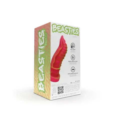 Nobu Tanu Silicone Fantasy Model Red with Suction Cup, Medium Size