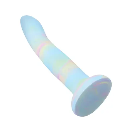 Nobu DG25 Rainbow Large Silicone Model with Suction Cup, Tie-Dye Finish