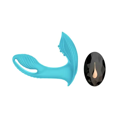 Nobu Lota Turquoise - Silicone Wearable Vibrating System with Remote