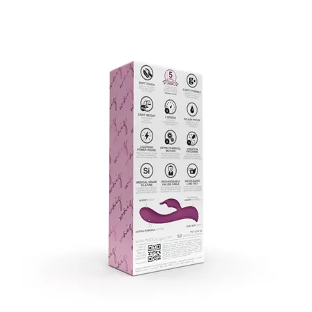 Nobu Waiz Magenta Dual Silicone Vibrator 7 Modes Waterproof