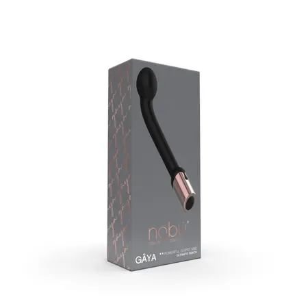 Nobu Gaya Black - Long-Reach Curved Vibrating Massager, 10 Modes