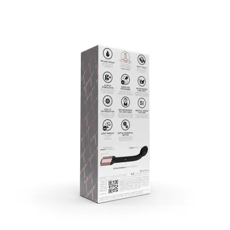 Nobu Gaya Black - Long-Reach Curved Vibrating Massager, 10 Modes