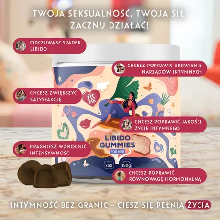 IntimDiet Libido Gume za Muškarce 180 g - Cordyceps, Tribulus, Veganska Formula
