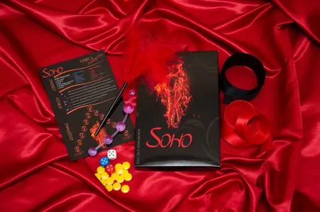Soho Couples Game - Sensual Board Set with Accessories, 22x15cm