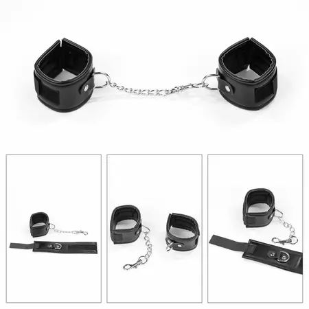 Lovetoy Deluxe 3-Piece Bondage Set - Handcuffs, Gag, Whip