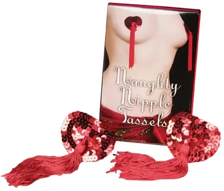 ToyJoy Red Rhinestone Nipple Covers with Decorative Tassels 10cm