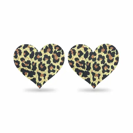Lovetoy Nipple Covers Set Leopard Hearts & Flowers Reusable 2 Pairs