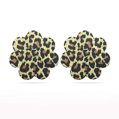 Lovetoy Nipple Covers Set Leopard Hearts & Flowers Reusable 2 Pairs
