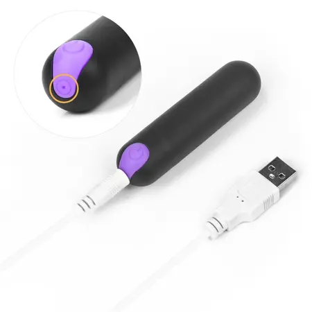 BITCH Vibrating Tanga XS/S Black with Remote-Controlled Mini Bullet