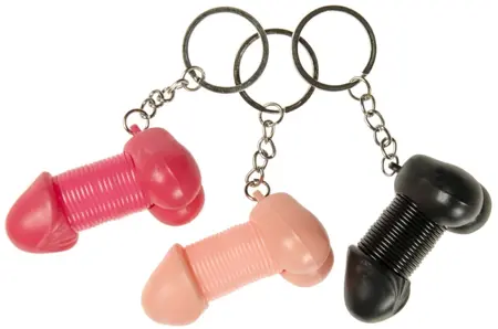 Funny Keychain Miniature Model Multicolor - 6 cm, Plastic, Metal Ring