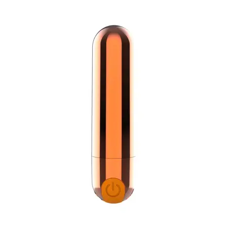 Power Bullet Mini Vibrator 8cm Rose Gold - 10 Modes, Waterproof, USB
