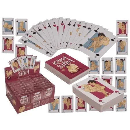 Kama Sutra Comic Playing Cards 54pcs - Humorous Game Deck, 9x6.5cm