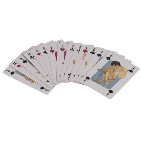 Kama Sutra Comic Playing Cards 54pcs - Humorous Game Deck, 9x6.5cm