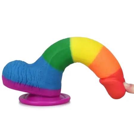 Lovetoy Prider Silicone Rainbow Model with Suction Cup 19.5cm