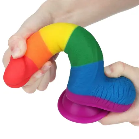 Lovetoy Prider Silicone Rainbow Model with Suction Cup 19.5cm