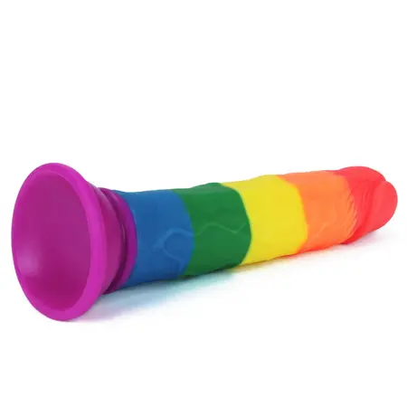 Lovetoy Prider Silicone Rainbow Model with Suction Cup 18.5 cm