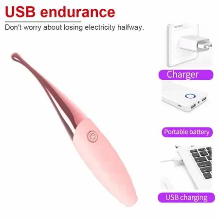 Nana Spot Rose Gold Intimate Massager Waterproof 36 Modes Pink 16cm