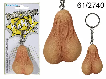 Out of the Blue Keychain Polyresin Novelty Shape 6x4cm Beige