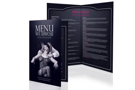 Grajmy Razem Menu for Two A4 - 50 Creative Couple Dinner Challenge Cards