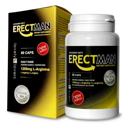 Lovely Lovers ERECTMAN Kapsule - Napredna podrška muškoj vitalnosti i kognitivnim funkcijama, 60 kom