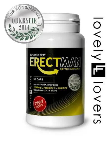 Lovely Lovers ERECTMAN Kapsule - Napredna podrška muškoj vitalnosti i kognitivnim funkcijama, 60 kom