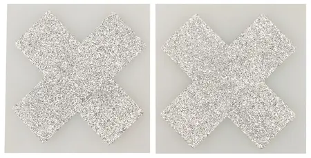 You2Toys Cross Shaped Silver Fashion Stickers for Body Art 5.9x5.9cm