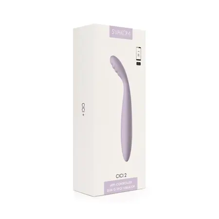 Svakom Cici 2 Lavender Fleksibilni Silikonski Vibrator sa Funkcijom Grejanja