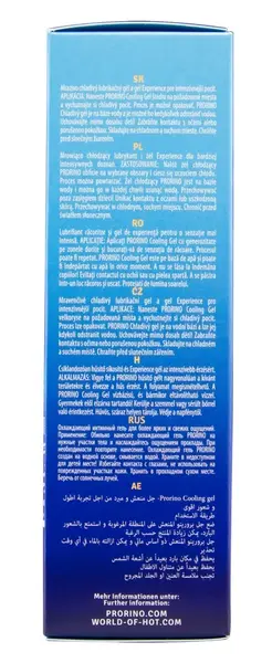 PRORINO Cooling Gel Soft 100ml - Water-Based Refreshing Formula
