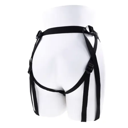 Sportsheets Hidden Pocket Strap-On Set with Remote Vibrator, Black
