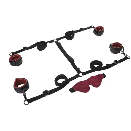 Sportsheets Saffron Under the Bed Adjustable Restraint System Red/Black