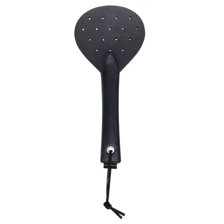 Sportsheets Swift Spanker crni PU kožni patent 29cm ergonomska drška