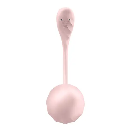 Satisfyer Ribbed Petal Connect App - Noseći Dupli Vibrator, Roze, IPX7