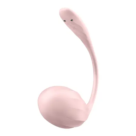 Satisfyer Ribbed Petal Connect App - Noseći Dupli Vibrator, Roze, IPX7
