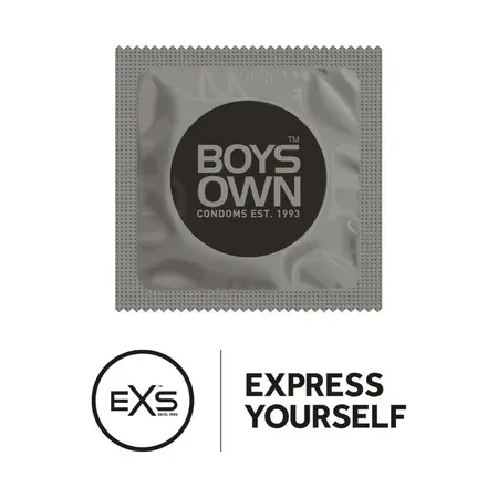 EXS Boys Own Regular 100-Pack Latex Intimate Protection 54mm Flared Fit