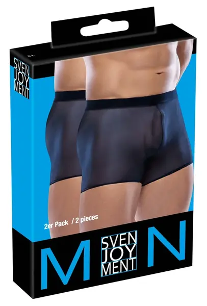 Svenjoyment Muške Transparentne Plave Pantalone Pakovanje od 2 Komada S-L Lagani Poliamid