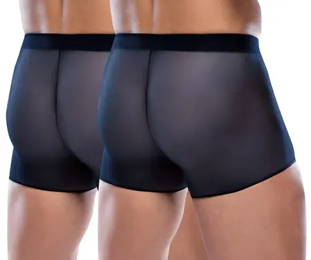 Svenjoyment Muške Transparentne Plave Pantalone Pakovanje od 2 Komada S-L Lagani Poliamid