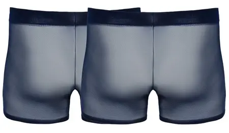 Svenjoyment Muške Transparentne Plave Pantalone Pakovanje od 2 Komada S-L Lagani Poliamid
