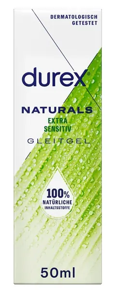 Durex Naturals Lubrikant na Vodenoj Bazi 50 ml - Nežna Formula, pH Neutralan