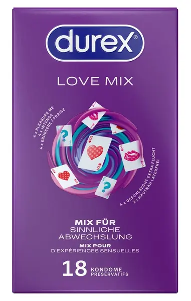 Durex Love Mix Pakovanje 18 kom - Set Kondoma sa Različitim Ukusima i Teksturama