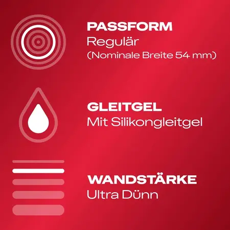 Durex Gefuhlsecht Ultra 30 kom - Ultra Tanki Lateks Kondomi, Veličina 52 mm