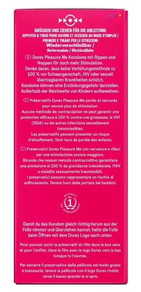 Durex Pleasure Me 40 kom Teksturirani Lateks Kondomi Anatomski Oblik
