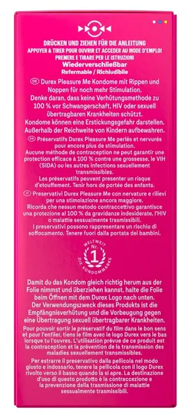 Durex Pleasure Me 40 kom Teksturirani Lateks Kondomi Anatomski Oblik