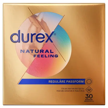 Durex Natural Feeling Pakovanje od 30 kom Poliizoprenski Anatomski Kondomi