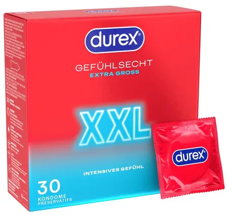 Durex Gefuhlsecht XXL Ekstra Veliki Anatomski Kondomi 8 kom